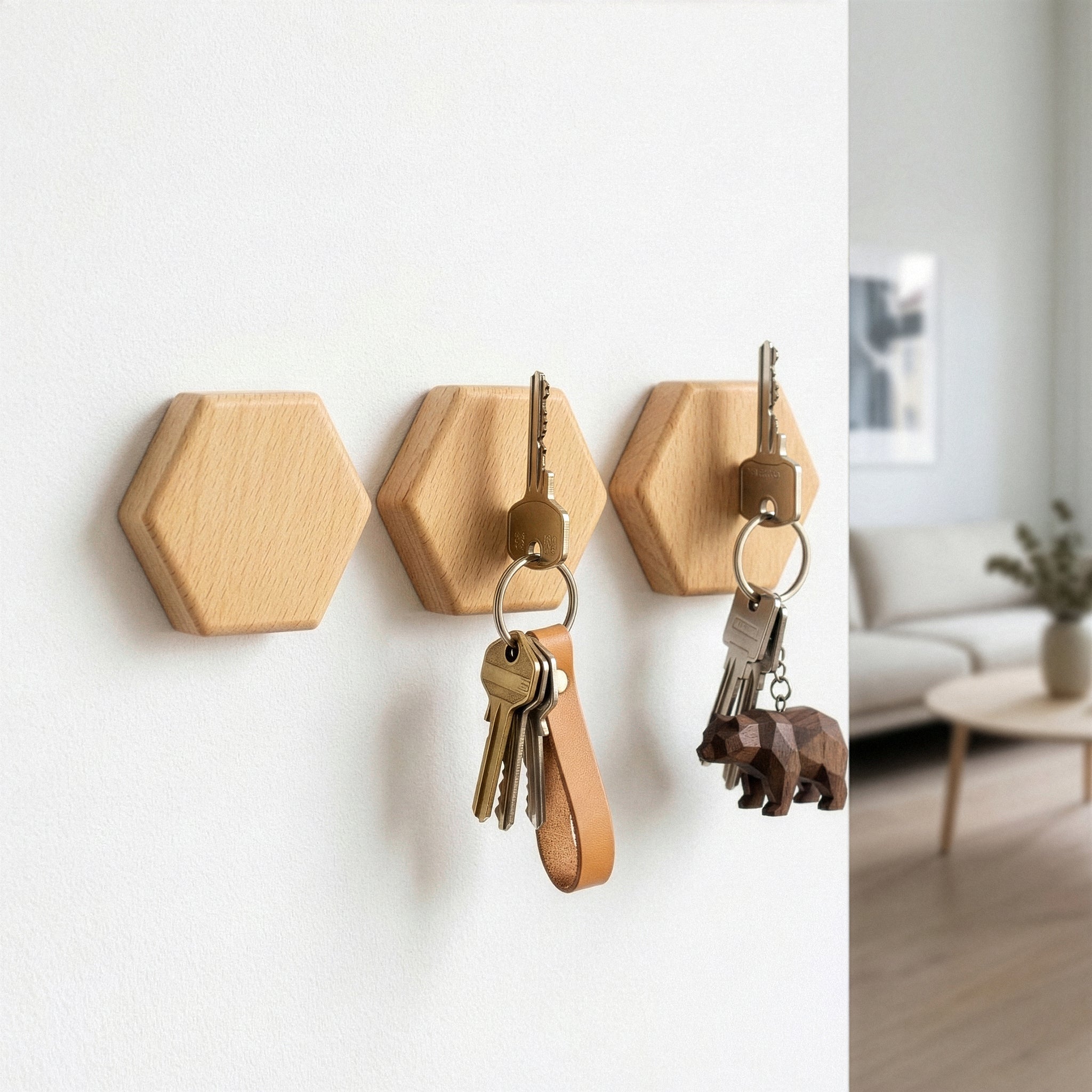 Hexa - Handgemaakte Sleutelhouder